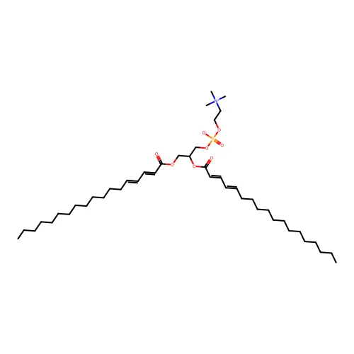 2,3-双[[(2E,4E)-十八-2,4-二烯酰]氧代]丙基 2-(三甲基铵基)乙基磷酸盐 structure