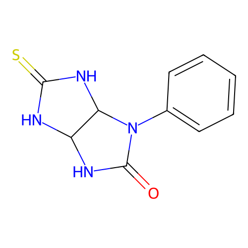 1-phenyl-5-thioxohexahydroimidazo[4,5-d]imidazol-2(1H)-one structure