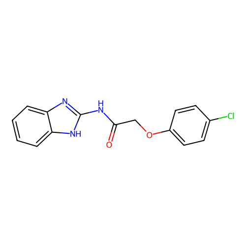 N-(1H-benzimidazol-2-yl)-2-(4-chlorophenoxy)acetamide structure