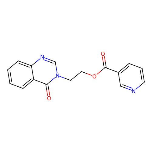 2-(4-Oxo-3(4H)-quinazolinyl)ethyl nicotinate structure