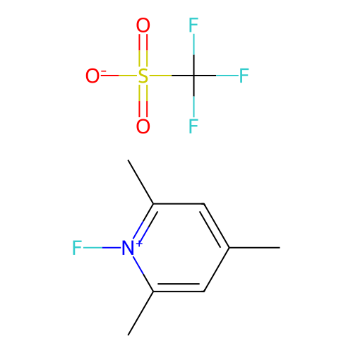 1-Fluoro-2,4,6-trimethylpyridinium triflate structure