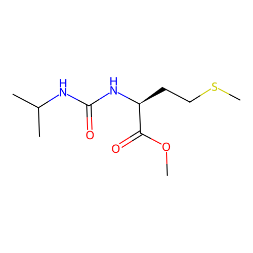 (S)-methyl 2-(3-isopropylureido)-4-(methylthio)butanoate structure