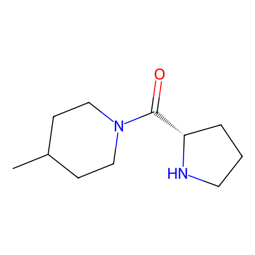 (4-Methyl-1-piperidinyl)(2S)-2-pyrrolidinylmethanone structure