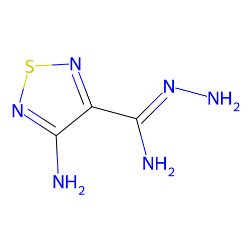 N',4-diamino-1,2,5-thiadiazole-3-carboximidamide structure