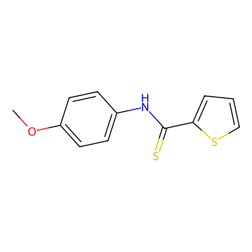 2-Thiophenecarbothioamide, N-(4-methoxyphenyl)- structure