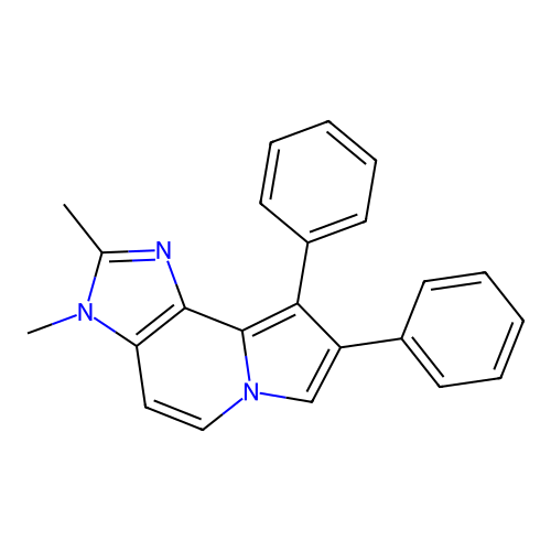 2,3-Dimethyl-8,9-diphenylimidazo[4,5-g]indolizine structure