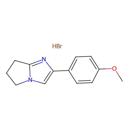 2-(4-methoxyphenyl)-6,7-dihydro-5H-pyrrolo[1,2-a]imidazole hydrobromide structure