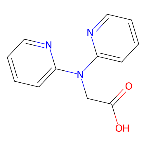 2-[Bis(pyridin-2-yl)amino]acetic acid structure