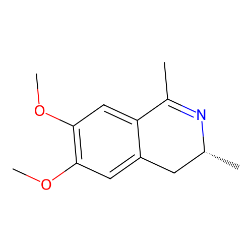 (3R)-6,7-dimethoxy-1,3-dimethyl-3,4-dihydroisoquinoline structure