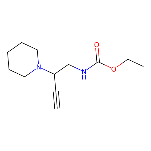 Ethyl (2-(piperidin-1-yl)but-3-yn-1-yl)carbamate structure
