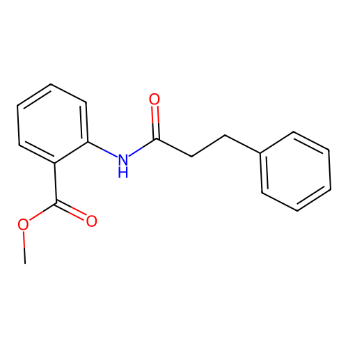 Methyl 2-(3-phenylpropanoylamino)benzoate structure