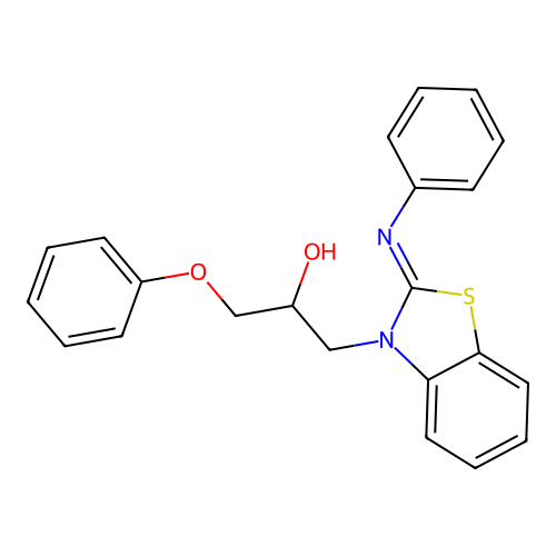 1-phenoxy-3-[(2Z)-2-(phenylimino)-1,3-benzothiazol-3(2H)-yl]propan-2-ol structure