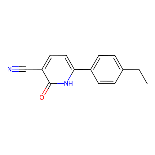 6-(4-ethylphenyl)-2-oxo-1H-pyridine-3-carbonitrile structure