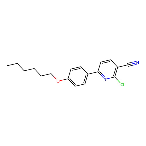 2-Chloro-6-[4-(hexyloxy)phenyl]pyridine-3-carbonitrile structure