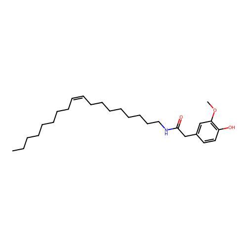 N-oleylhomovanillamide structure