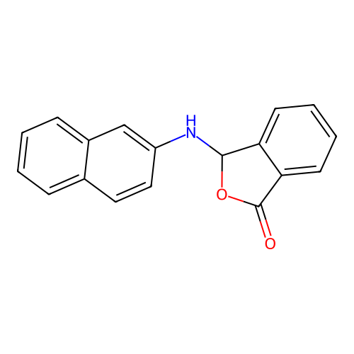 3-(naphthalen-2-ylamino)-2-benzofuran-1(3H)-one structure