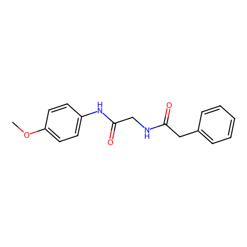 N-Phenylacetyl-glycin-p-anisidid structure