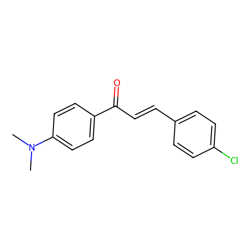 (2E)-3-(4-chlorophenyl)-1-[4-(dimethylamino)phenyl]-2-propen-1-one structure