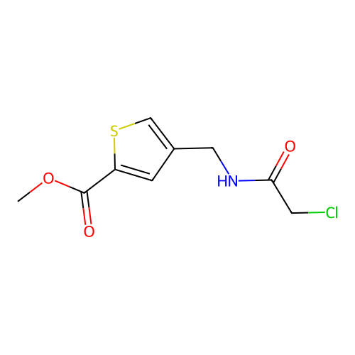 4-[(2-Chloro-acetylamino)-methyl]-thiophene-2-carboxylic acid methyl ester structure