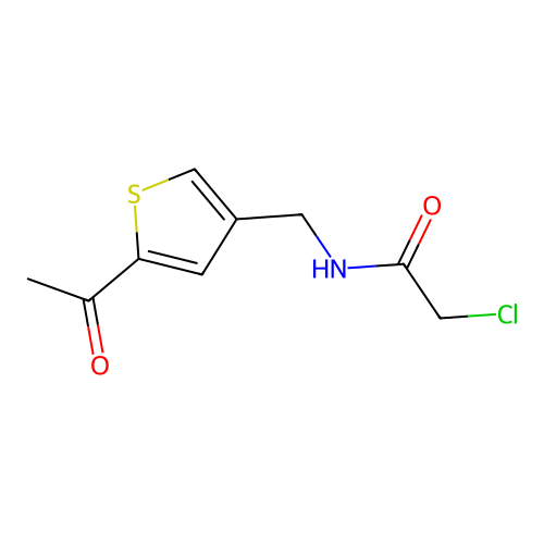 N-[(5-acetylthiophen-3-yl)methyl]-2-chloroacetamide structure
