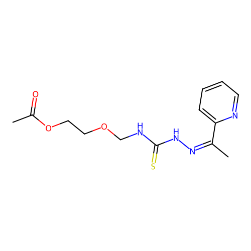 N(4)-(2-Acetoxyethoxymethyl)-2-acetylpyridine thiosemicarbazone structure