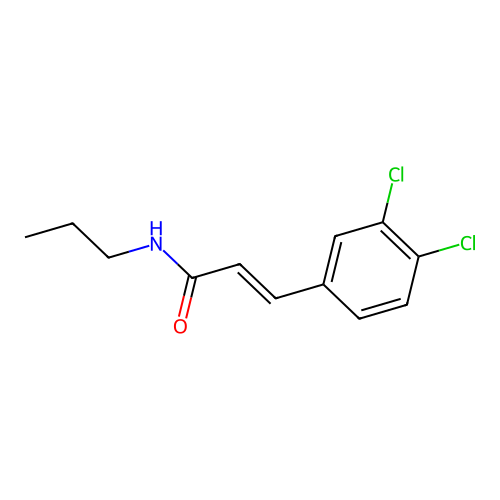 3-(3,4-dichlorophenyl)-N-propylprop-2-enamide structure