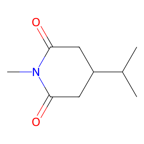 2,6-Piperidinedione, 1-methyl-4-(1-methylethyl)- structure