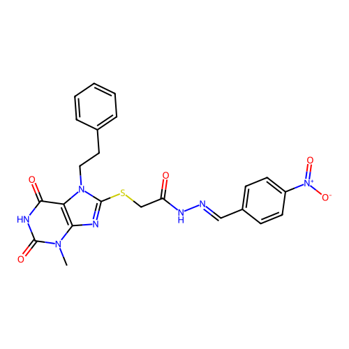 C23H21N7O5S structure