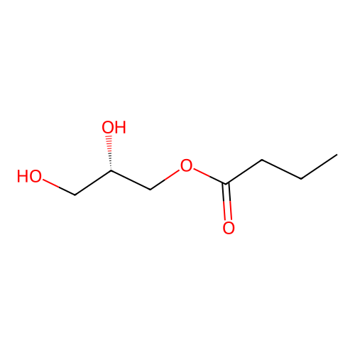 Butanoic acid, (2S)-2,3-dihydroxypropyl ester structure