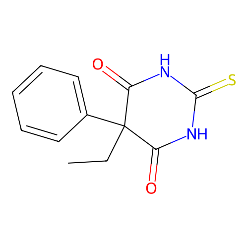 5-Ethyldihydro-5-phenyl-2-thioxopyrimidine-4,6(1H,5H)-dione structure