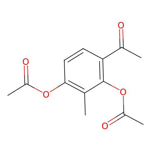 4-Acetyl-3-(acetyloxy)-2-methylphenyl acetate structure