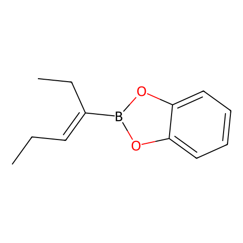 2-[(Z)-hex-3-en-3-yl]-1,3,2-benzodioxaborole structure