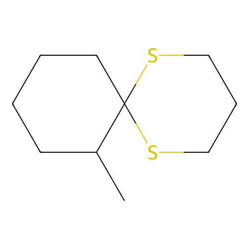 1-Methyl-7,11-dithiaspiro[5,5] undecane structure