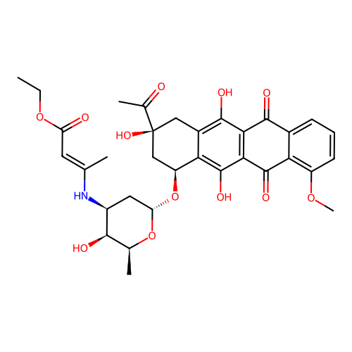 N-(1-Carboethoxy-propen-1-yl-2)-daunorubicin structure