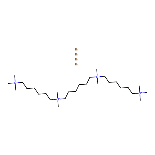 N,N,N',N'-Tetramethyl-N,N'-bis(6-(trimethylammonio)hexyl)-1,6-hexanediaminium tetrabromide structure