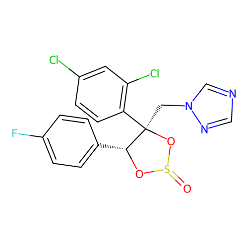 1H-1,2,4-Triazole, 1-((rel-(4S,5R)-4-(2,4-dichlorophenyl)-5-(4-fluorophenyl)-2-oxido-1,3,2-dioxathiolan-4-yl)methyl)- structure