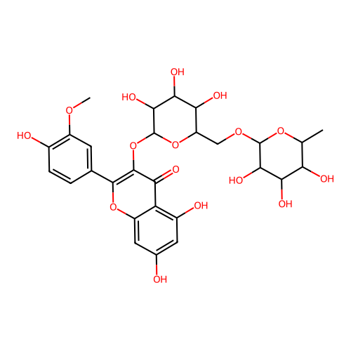 Isorhamnetin 3-rutinoside structure