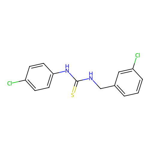N-(3-chlorobenzyl)-N'-(4-chlorophenyl)thiourea structure