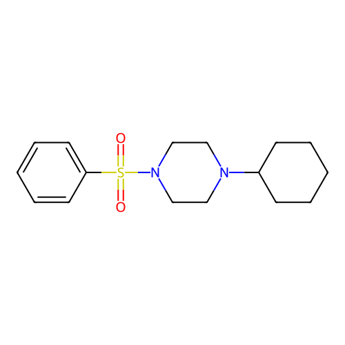 1-Cyclohexyl-4-(phenylsulfonyl)piperazine structure