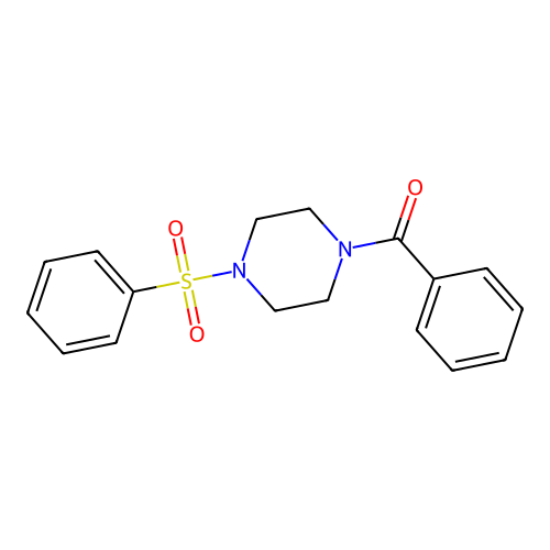 Phenyl[4-(phenylsulfonyl)piperazin-1-yl]methanone structure