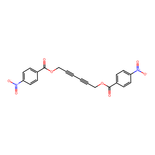 Hexa-2,4-diyne-1,6-diyl bis(4-nitrobenzoate) structure