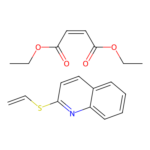 diethyl (Z)-but-2-enedioate;2-ethenylsulfanylquinoline structure