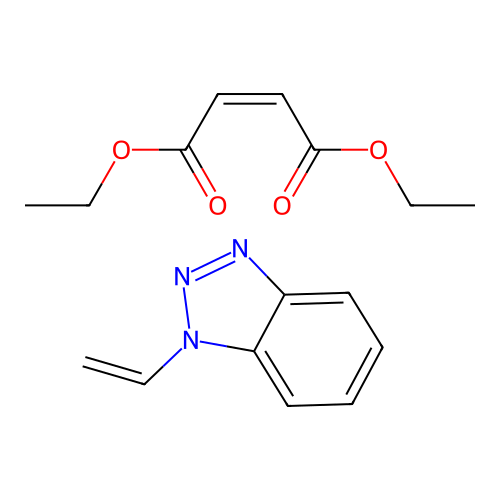 diethyl (Z)-but-2-enedioate;1-ethenylbenzotriazole structure