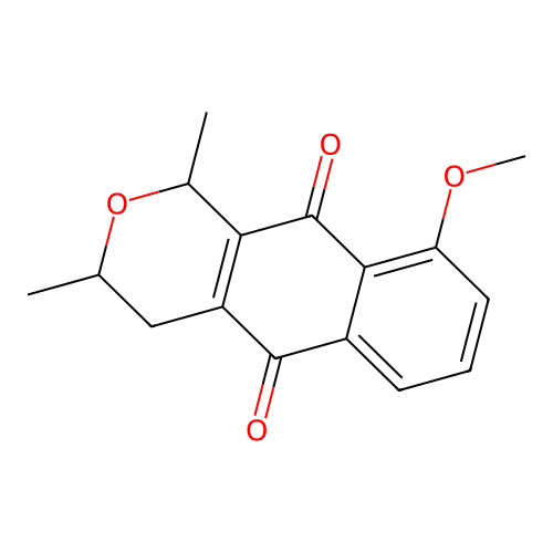 9-methoxy-1,3-dimethyl-3,4-dihydro-1H-benzo[g]isochromene-5,10-dione structure