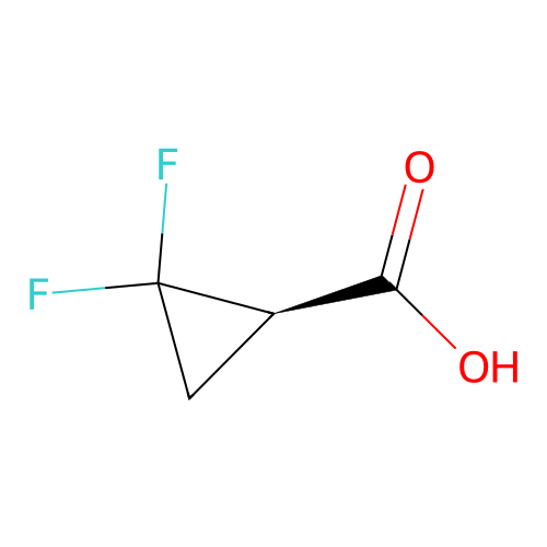 (1R)-2,2-difluorocyclopropane-1-carboxylic acid structure
