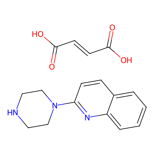 2-(Piperazin-1-yl)quinoline fumarate structure