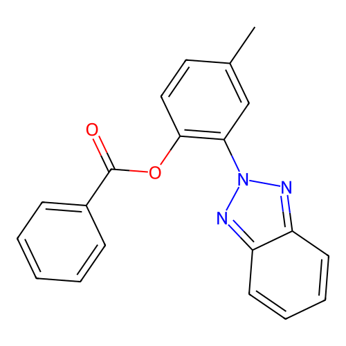 2-(2H-1,2,3-benzotriazol-2-yl)-4-methylphenyl benzoate structure