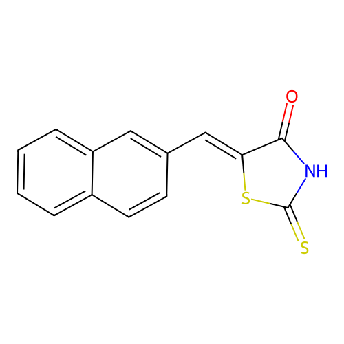 5-Naphthalen-2-ylmethylene-2-thioxo-thiazolidin-4-one structure