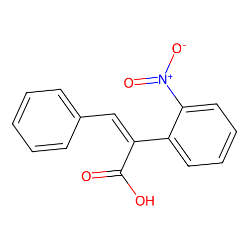 (Z)-2-(2-nitrophenyl)-3-phenylprop-2-enoic acid structure