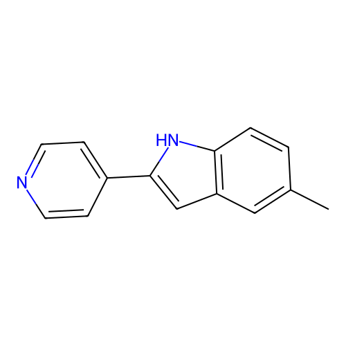 5-Methyl-2-(4-pyridinyl)-1H-indole structure